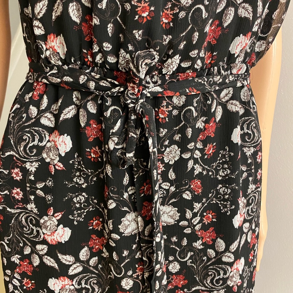 Knox Rose Floral Print Ladies BOHO Dress NWT NEW Ruffled Size Medium - Picture 3 of 7